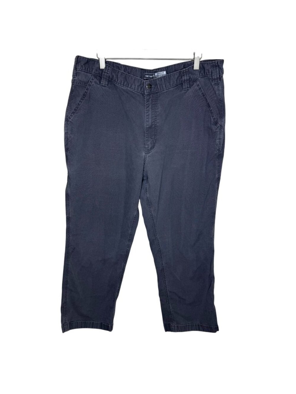 Carhartt Gray Rugged Flex Relaxed Fit Canvas 5-Pocket Work Pants, Size 40x30